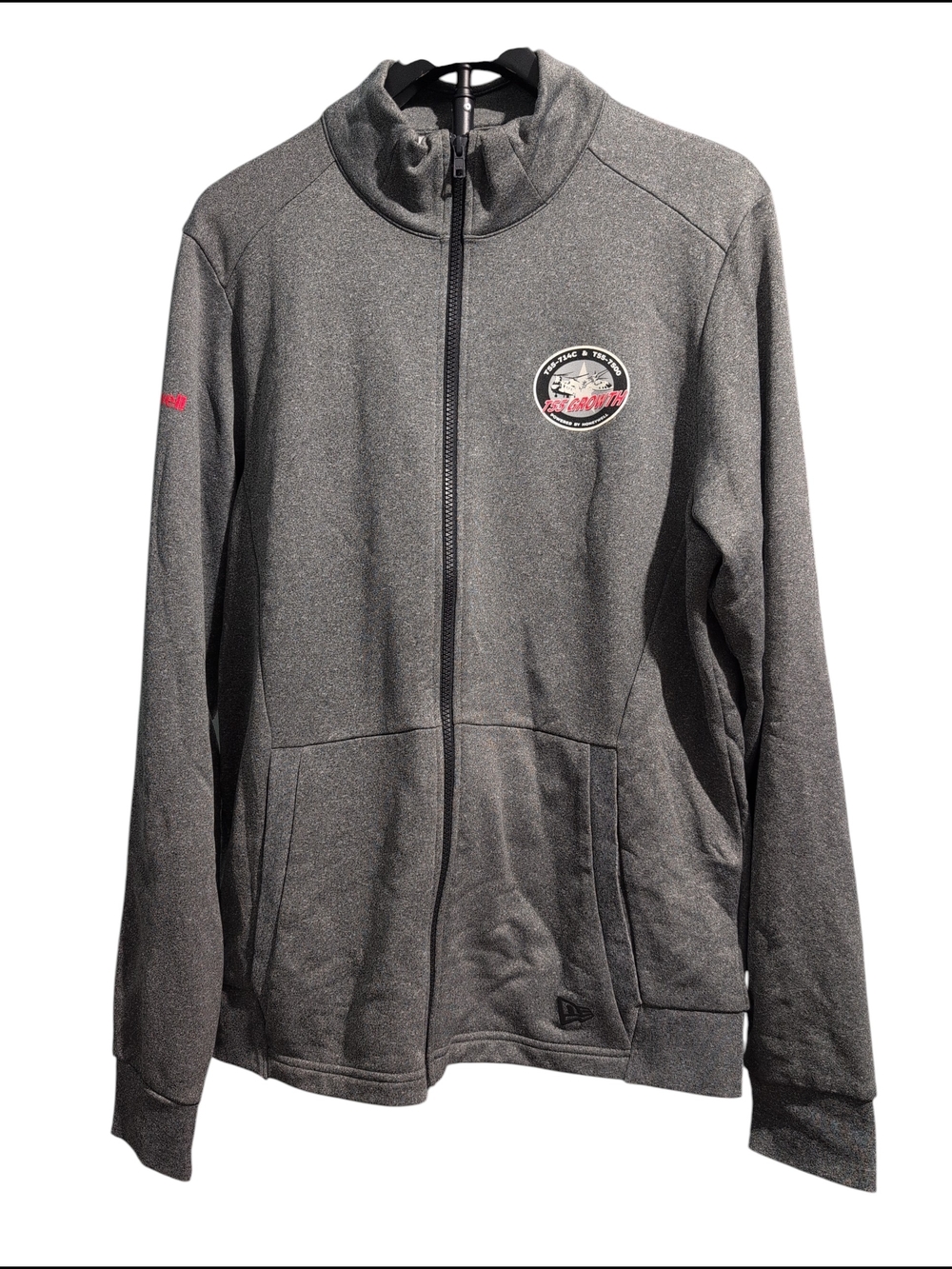 New Era Heather Gray Full-Zip Athletic Track Jacket - Size L